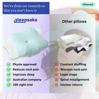 Comparison of Sleepsake Butterfly pillow with other pillows highlighting benefits and drawbacks.
